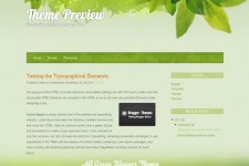 All Green Blog Template For Blogger