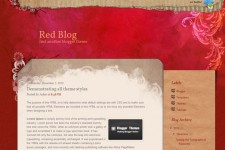Red Blog Template For Blogger